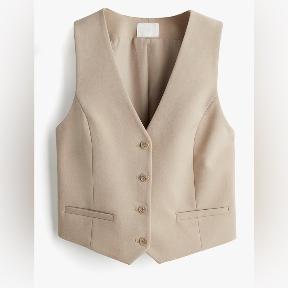 H&M Beige Women's Buttoned Vest
